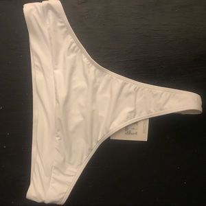 White thong bikini bottoms